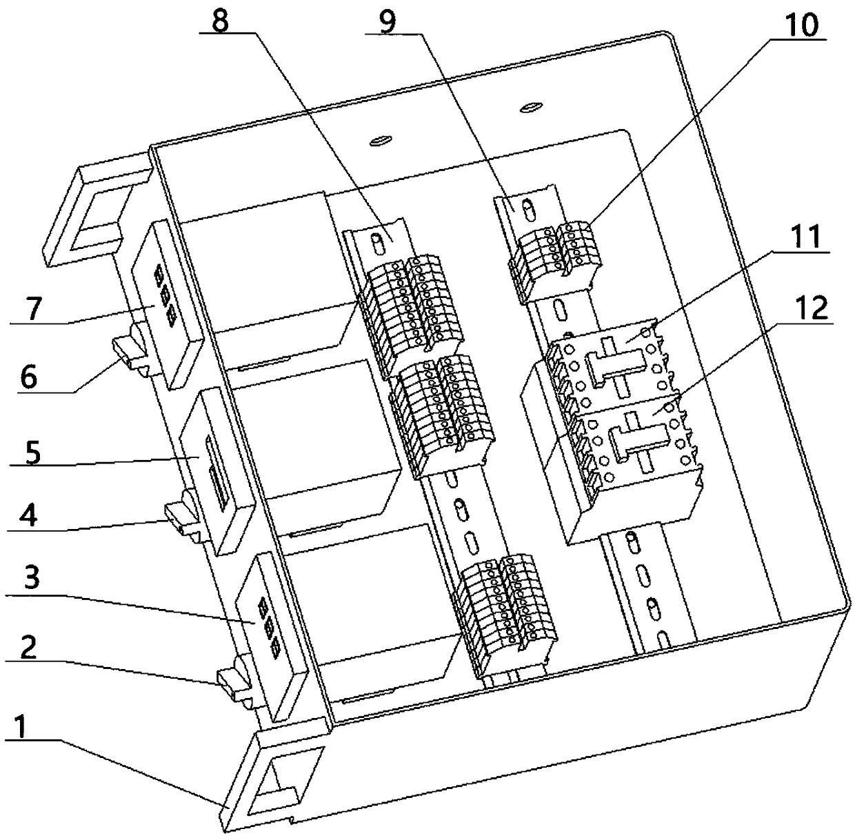 A heating box control system and control cabinet for observing thermal deformation of piezoelectric devices