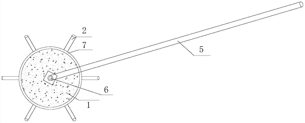 Dense construction method at the lower circular arc of the drainage pipe on the sandy soil base