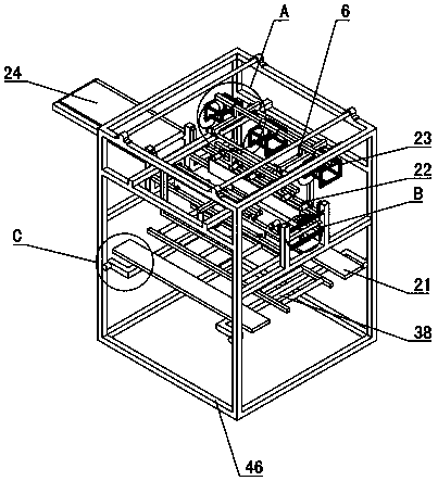 Piling device of insulating plate edge trimming device