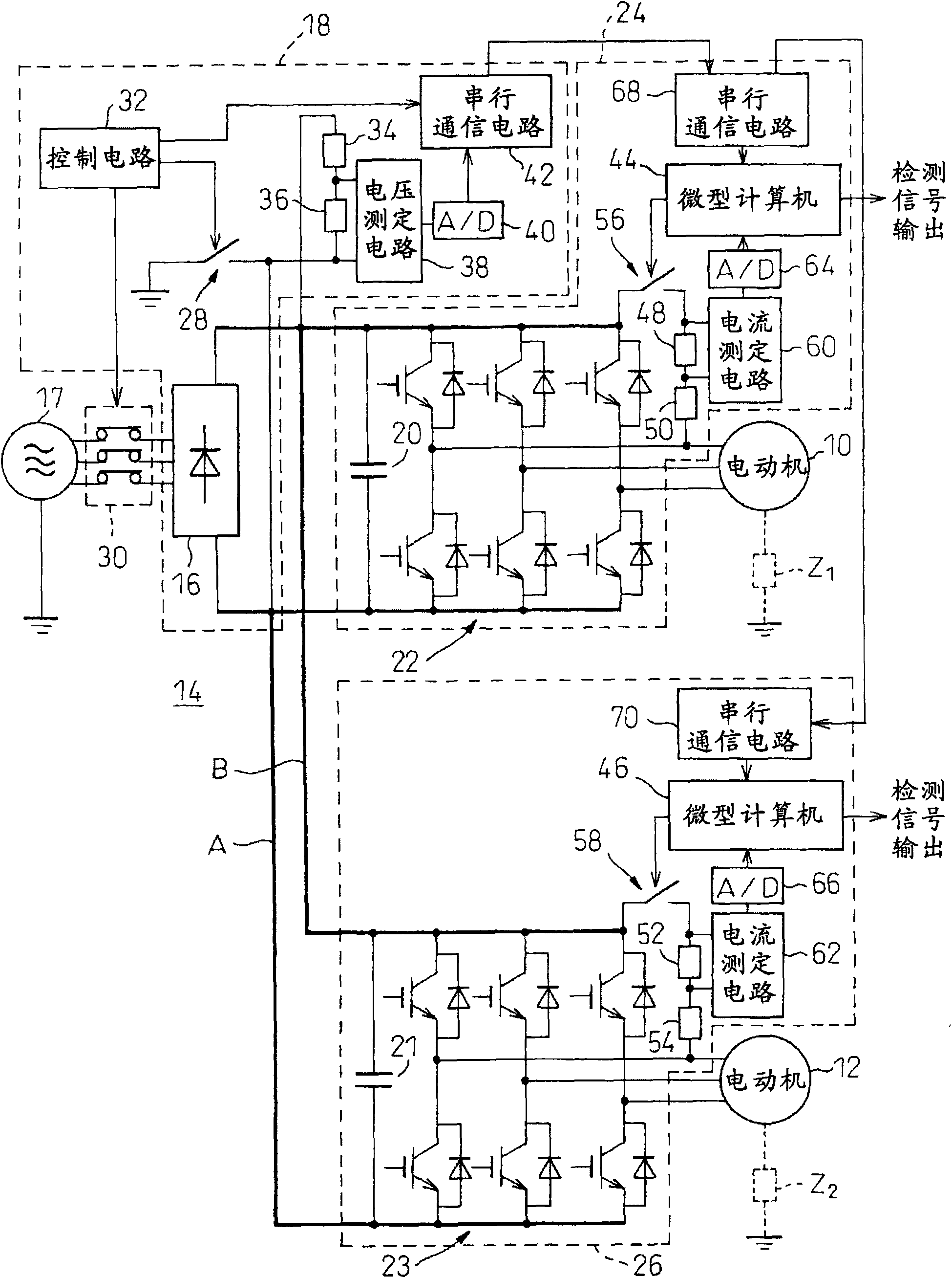 Motor insulation deterioration detection device