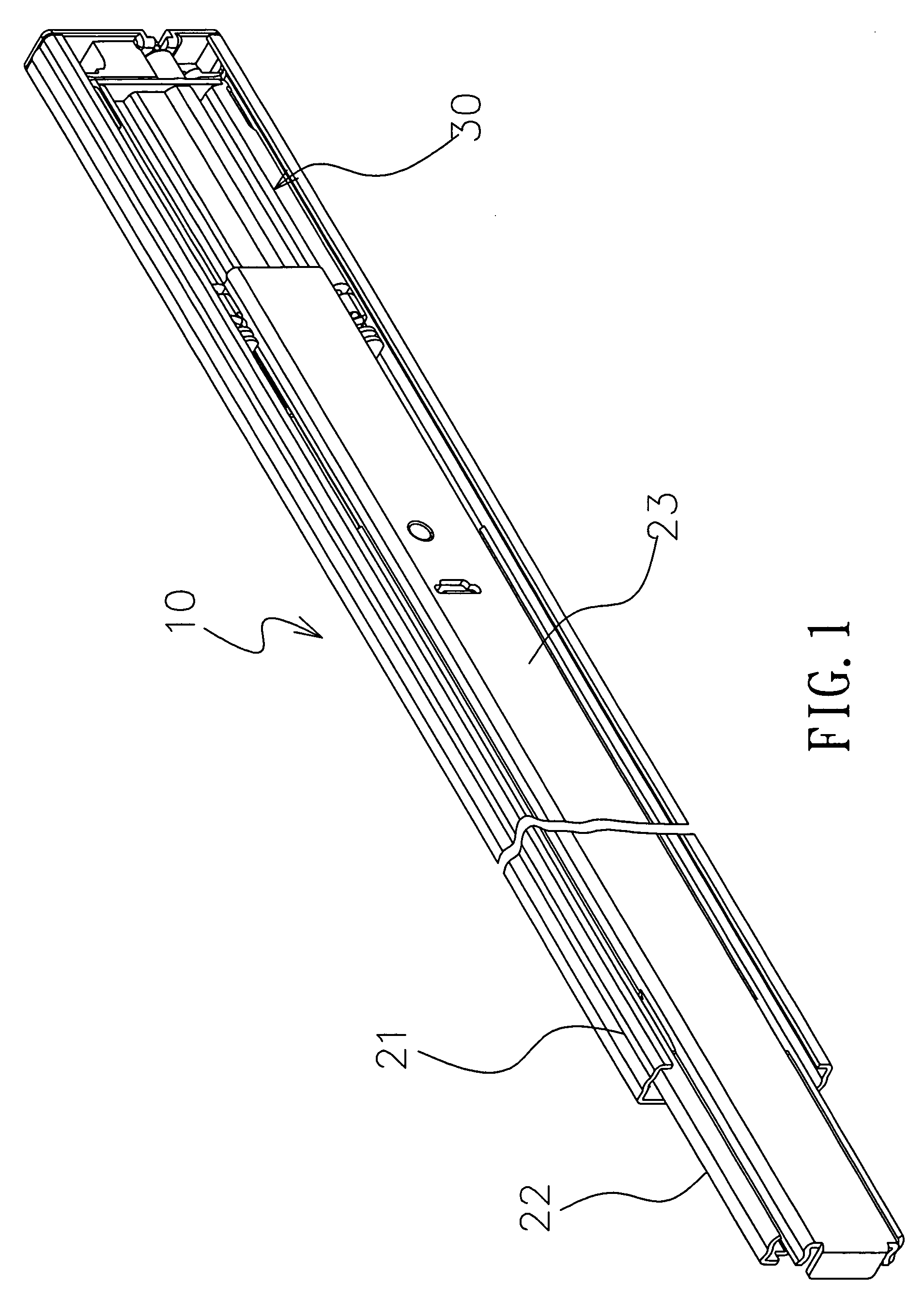 Automatic position restoring slide rail device