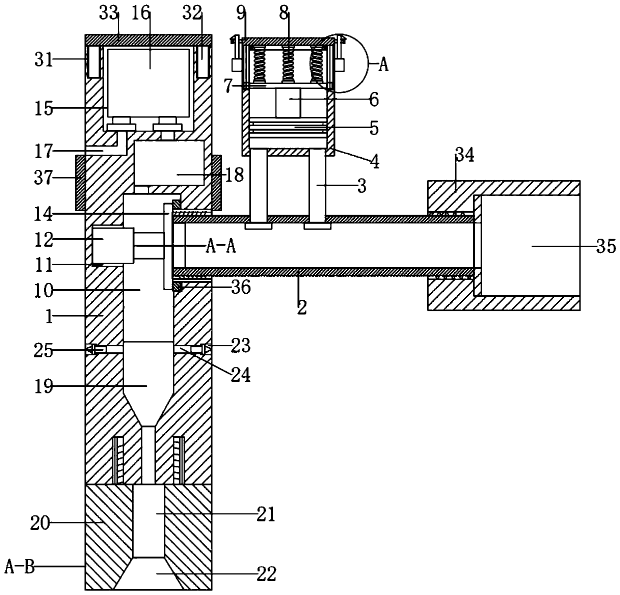 Automatic jet-flow crushing tool for natural gas hydrate solid-state fluidization and mining