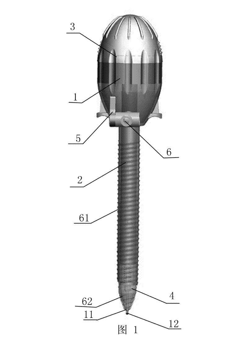 Spiral puncture outfit with pneumoperitoneum device