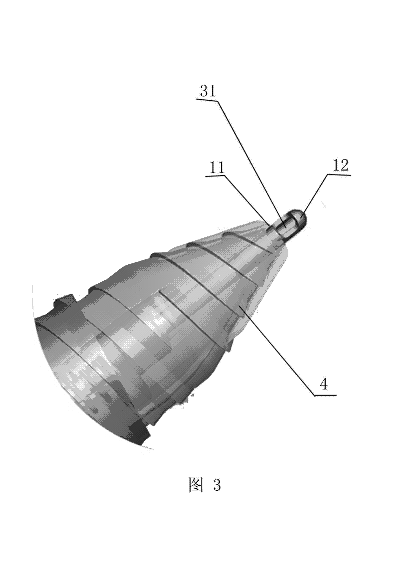 Spiral puncture outfit with pneumoperitoneum device