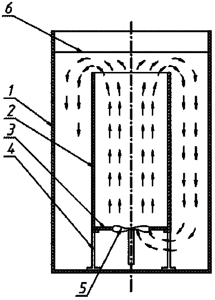 Combined quenching tank provided with inner tank with bottom inserted propeller