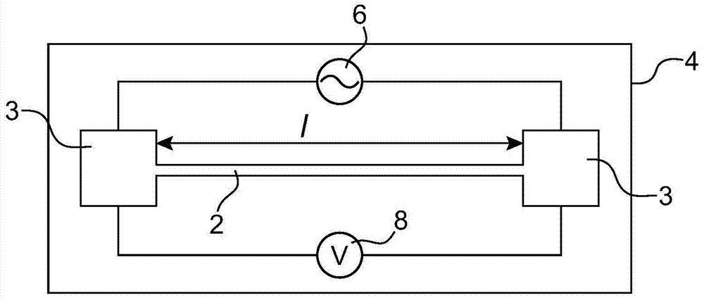 Gas concentration sensor with a suspended structure