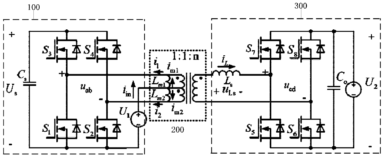 Isolated boost bidirectional DC-DC converter topological structure