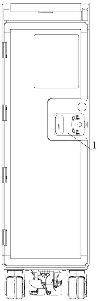 Aviation food trolley safety lock