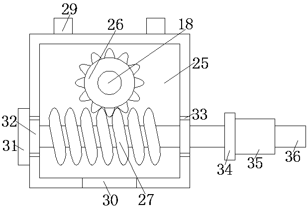 Transmission device for ditching machine