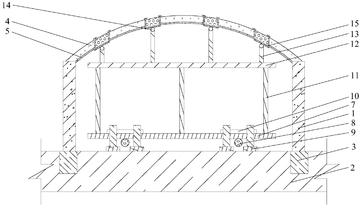 Construction method of shed tunnel and steel corrugated plate combined type wind-snow prevention system