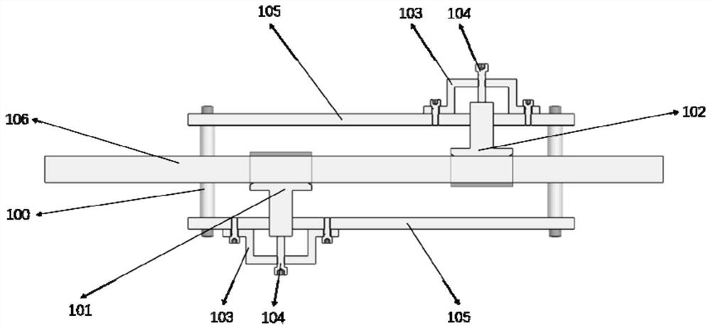 Slit adjusting and positioning device for prestressed high-pressure die winding and preparation method