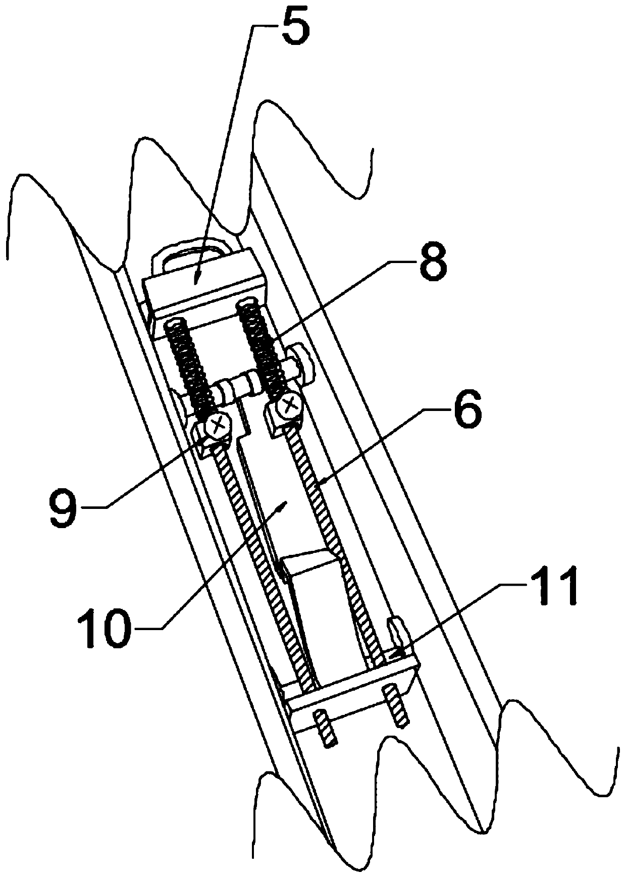 Simple rope-penetrating auxiliary device for handbag