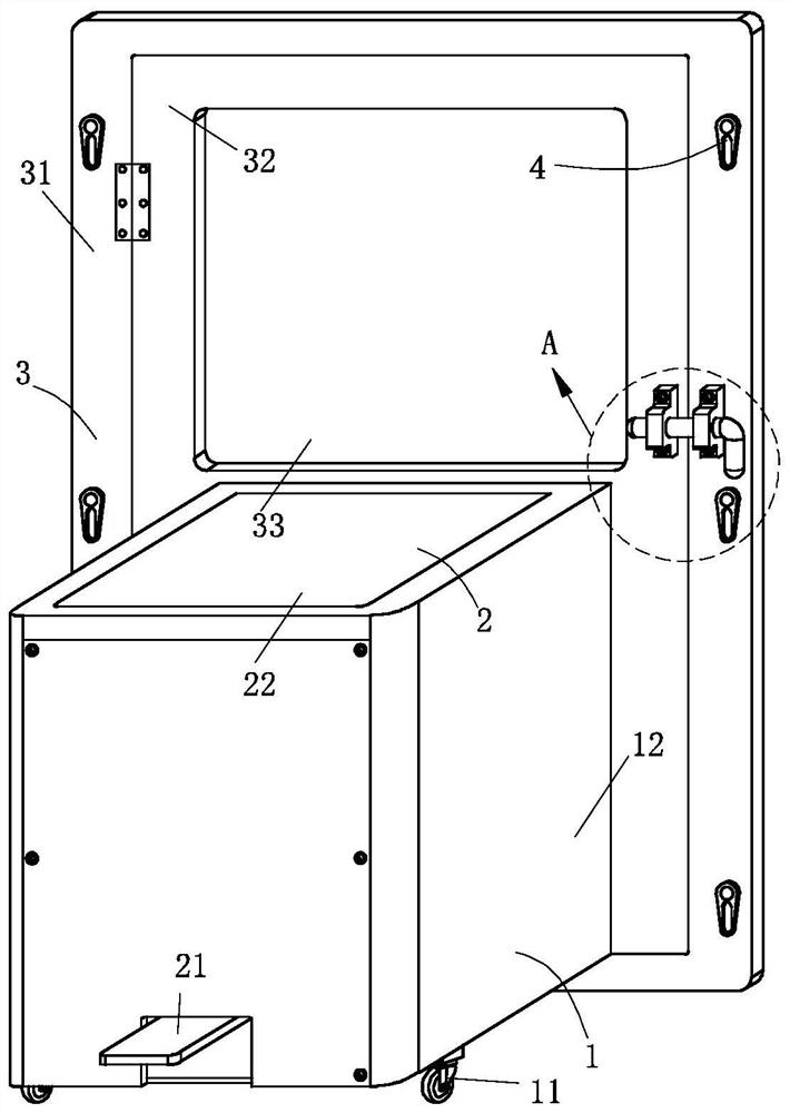 Hall temporary door convenient to install and provided with negative pressure structure
