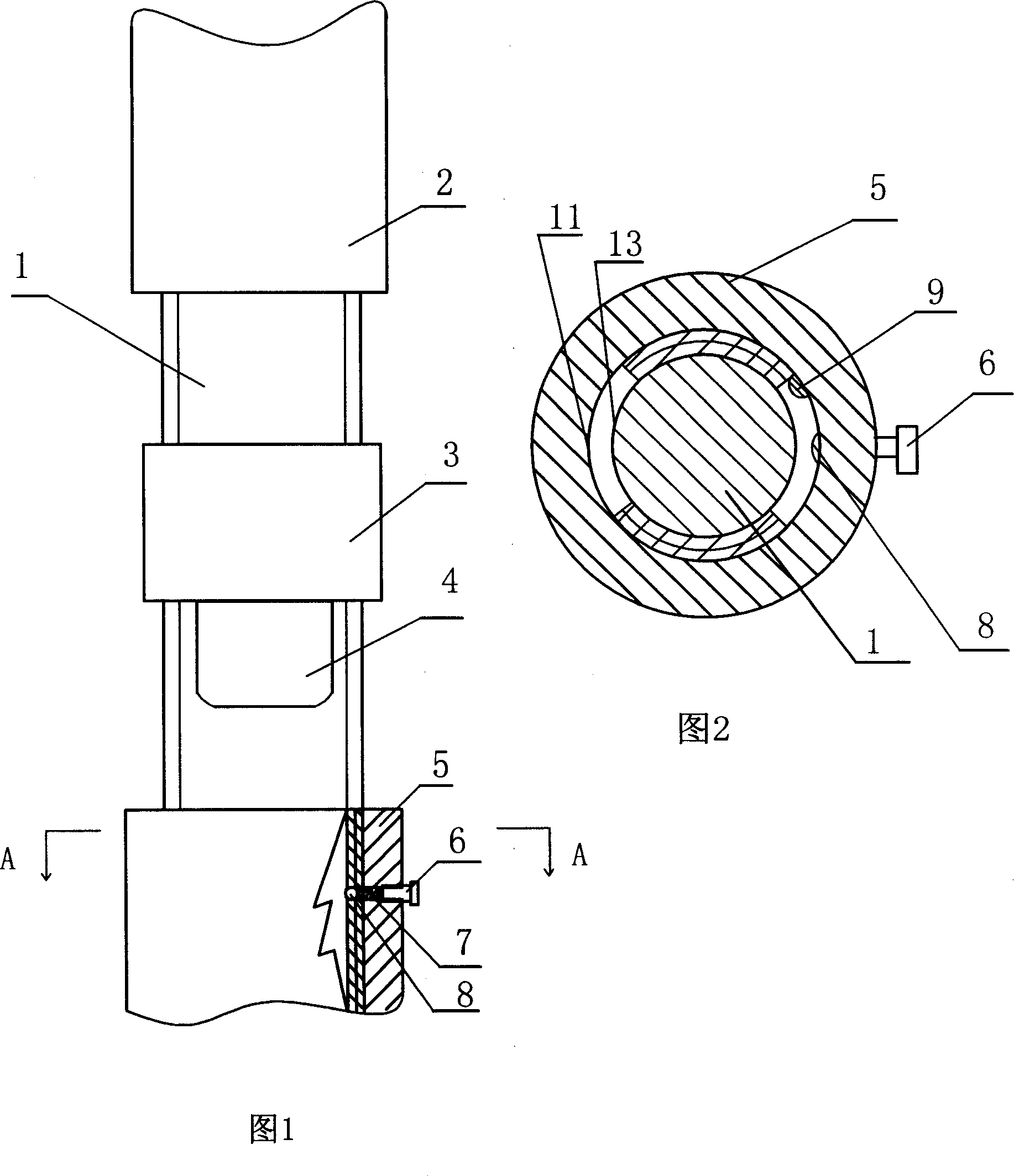 Crossbeam support pole mechanism