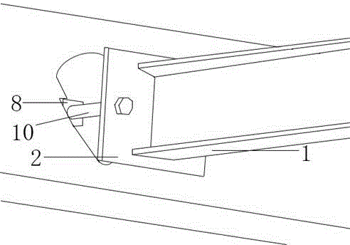 Cantilever frame beam side all-embedded mounting and erecting device