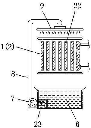 Auto-cleaning exhaust gas filtering device