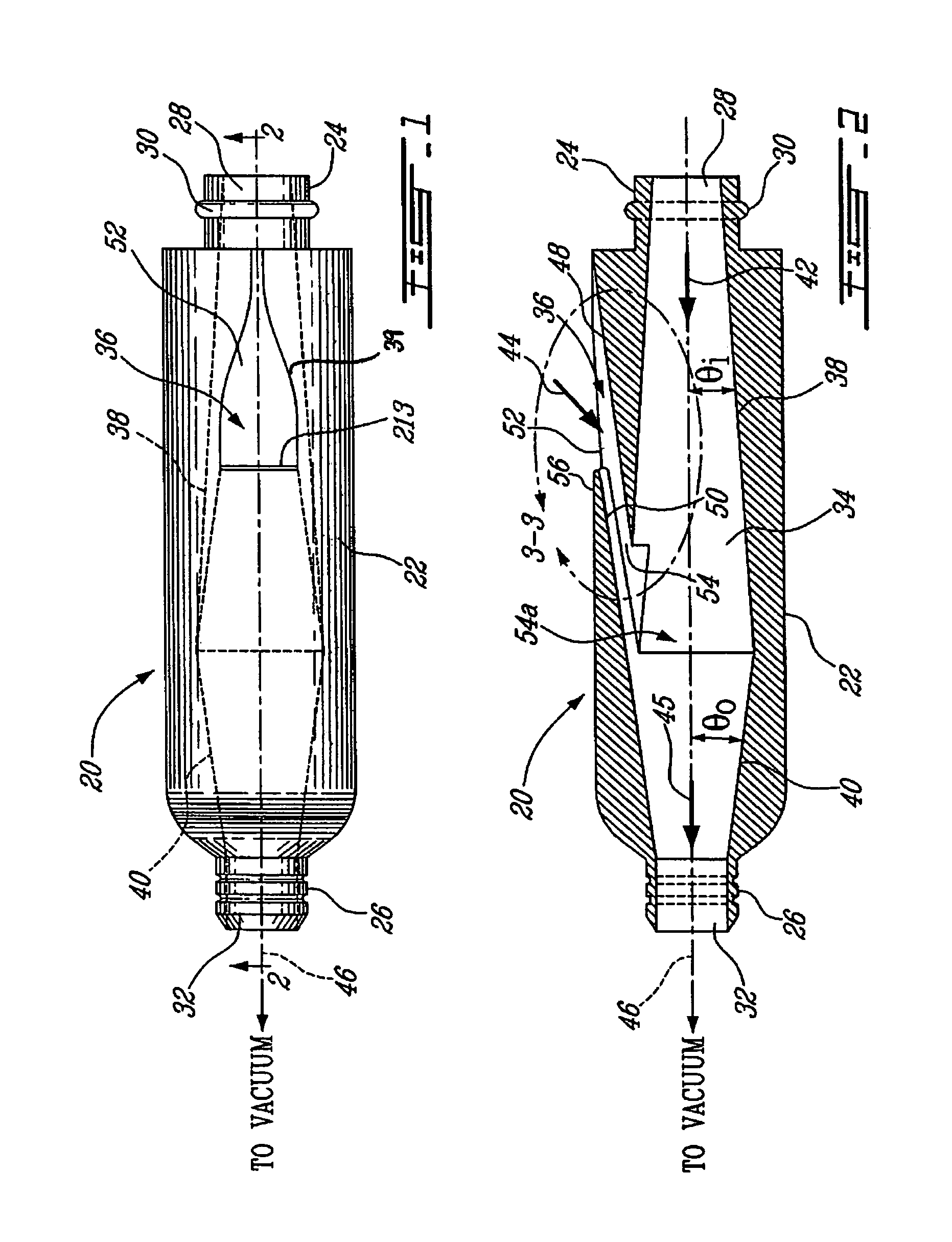 Low-noise vacuum release suction device and controllable aspirator using same