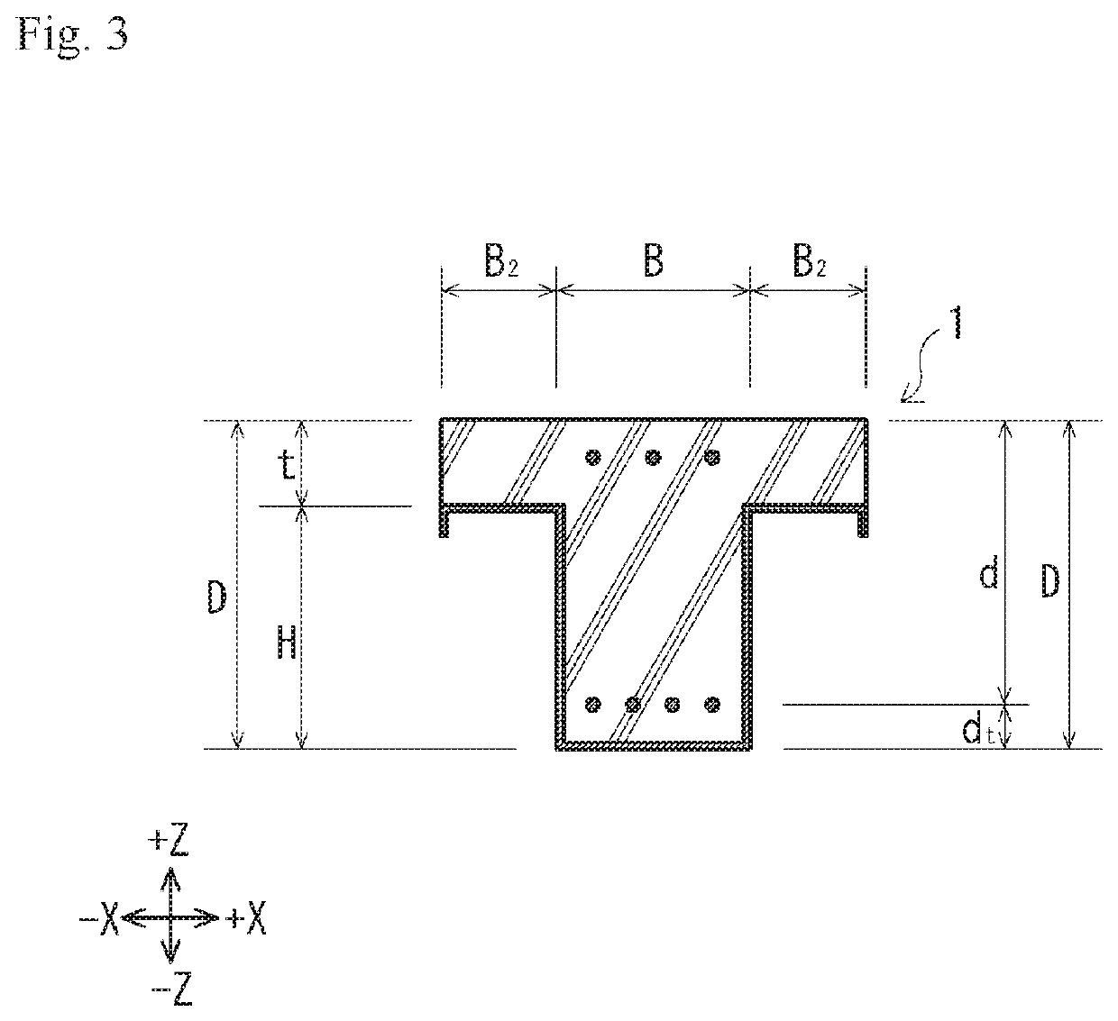Steel-framed concrete beam and method for constructing steel-framed concrete beam