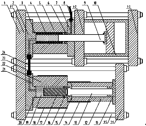 A forming device for ultra-high pressure hydrostatic extrusion of magnesium alloy pipes