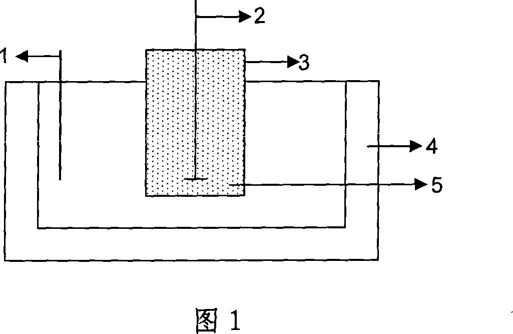 Method for decoloring burned waste water by using zero-valent iron/ultrasonic wave synergistic reaction