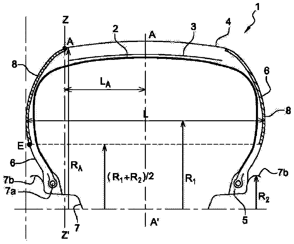 Pneumatic tires comprising a radial or bias ply carcass having cords of large diameter