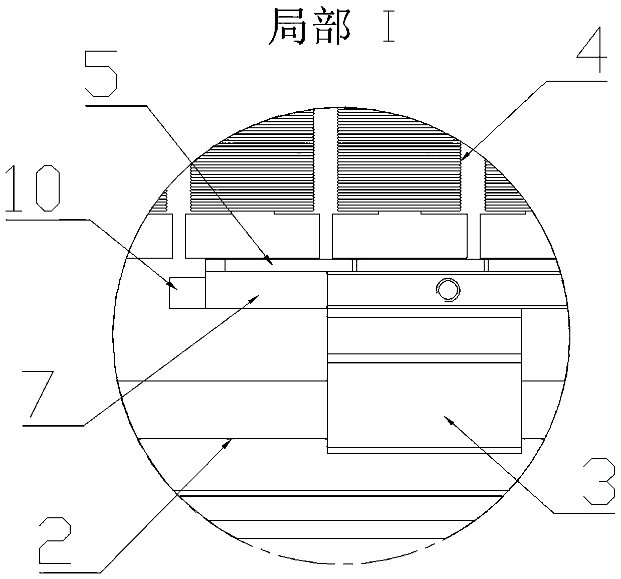 Elevator door-opening machine with horizontally-arranged drive motor gap