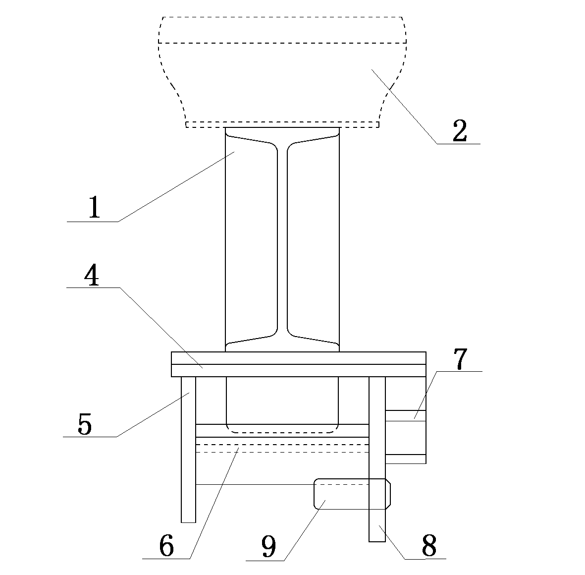 Independent shield trolley sleeper and construction method thereof