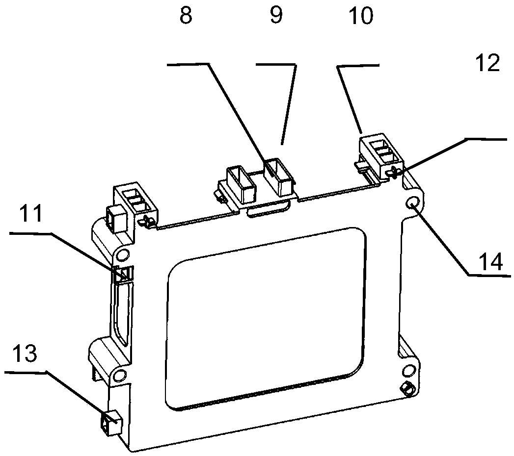 A square battery cell group of an energy storage battery module