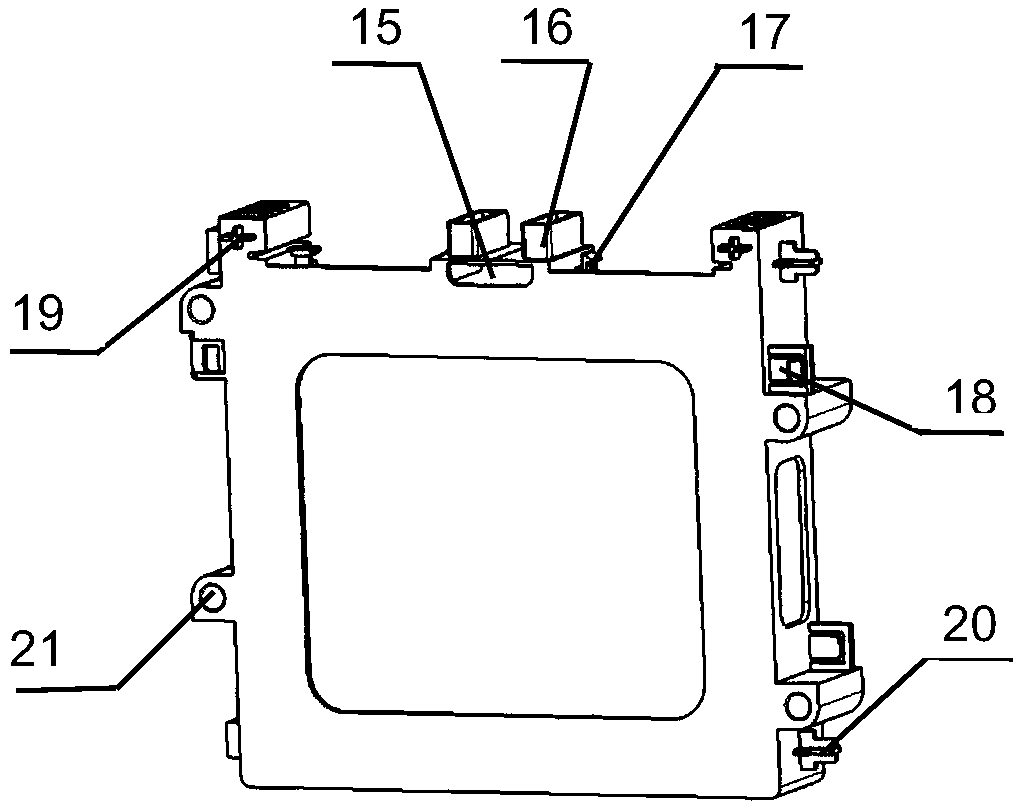 A square battery cell group of an energy storage battery module