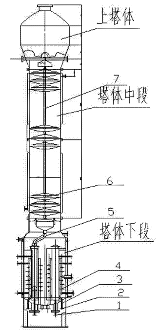 Adjustable stripping tower for soybean mixing oil precipitation