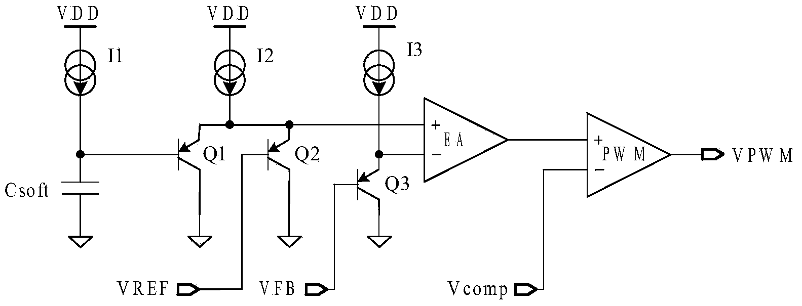 Soft-start circuit and DC-DC circuit including soft-start circuit