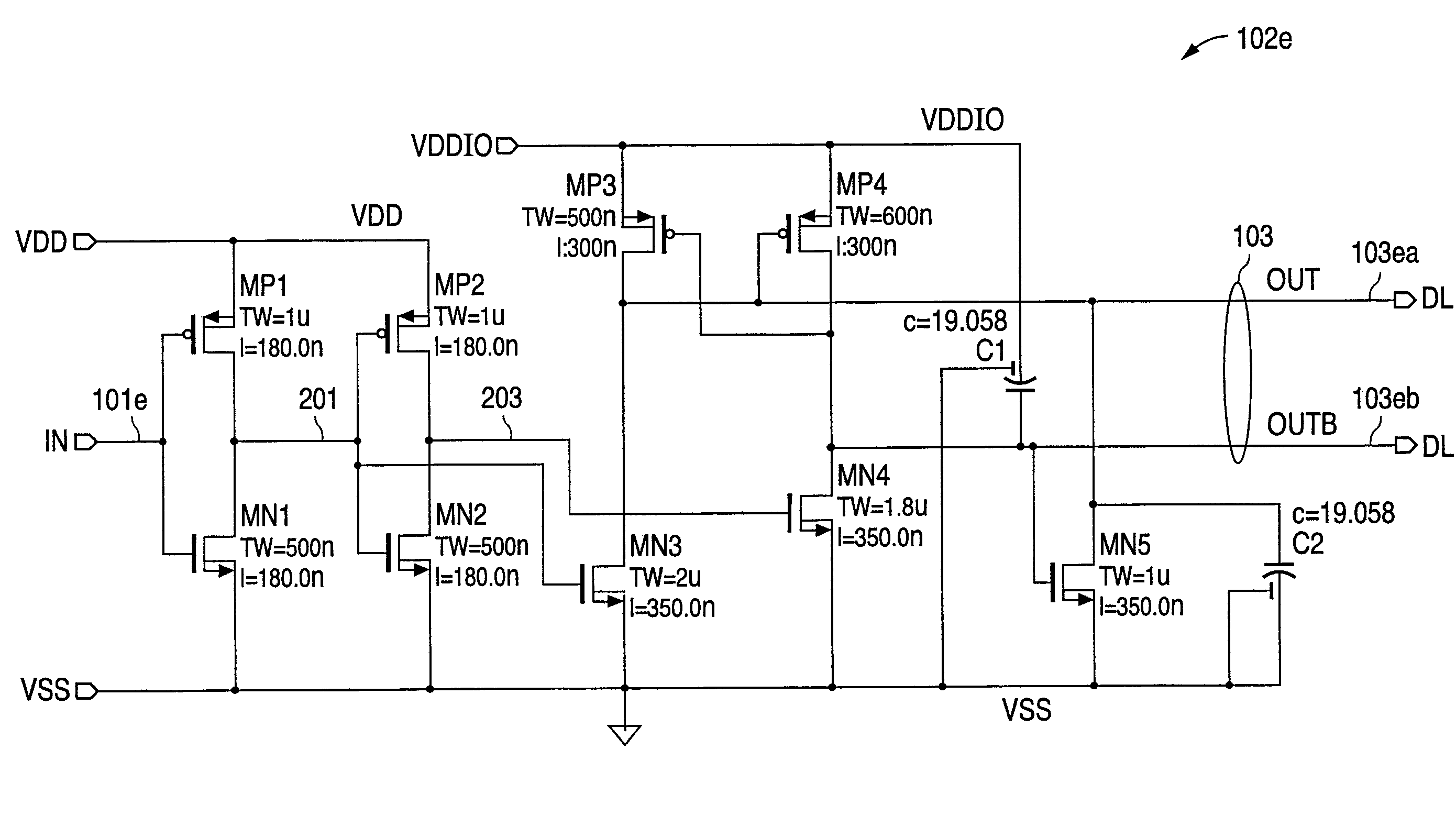 Power supply detection circuit biased by multiple power supply voltages for controlling a signal driver circuit
