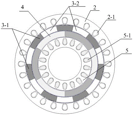 Modulation type brushless permanent magnet dual-rotor motor for hybrid electric vehicle