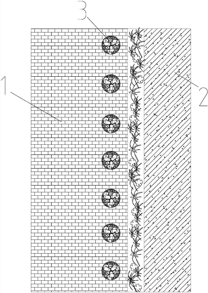 Sponge urban ecological sidewalk rain water utilization structure