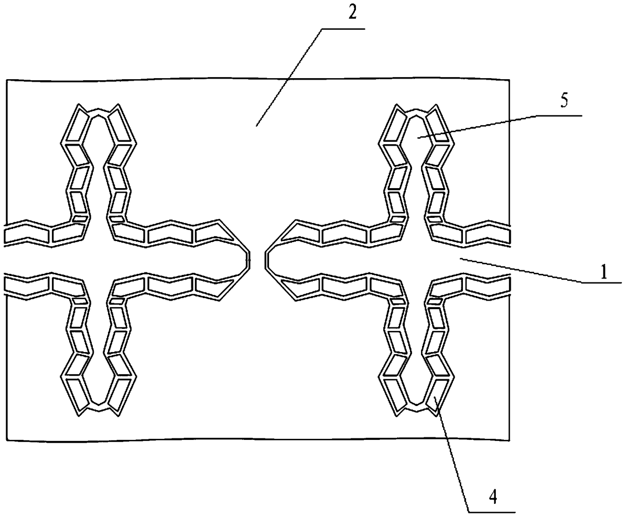 An initial unit forming an electrode pattern of a mutual capacitance touch screen