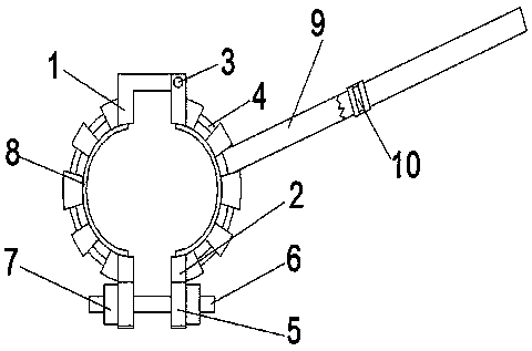 Branch pulling device used for agriculture and forestry