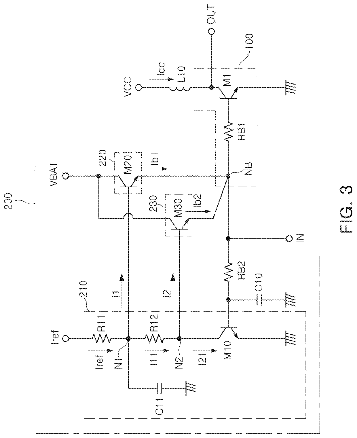 Bias circuit and amplifying device with dual compensation