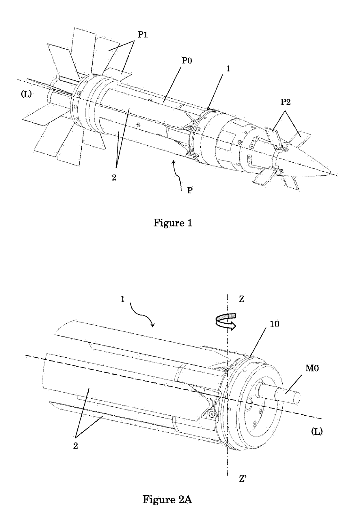 Projectile comprising a device for deploying a wing or fin