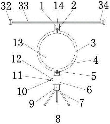 Photographic reflector mounting support