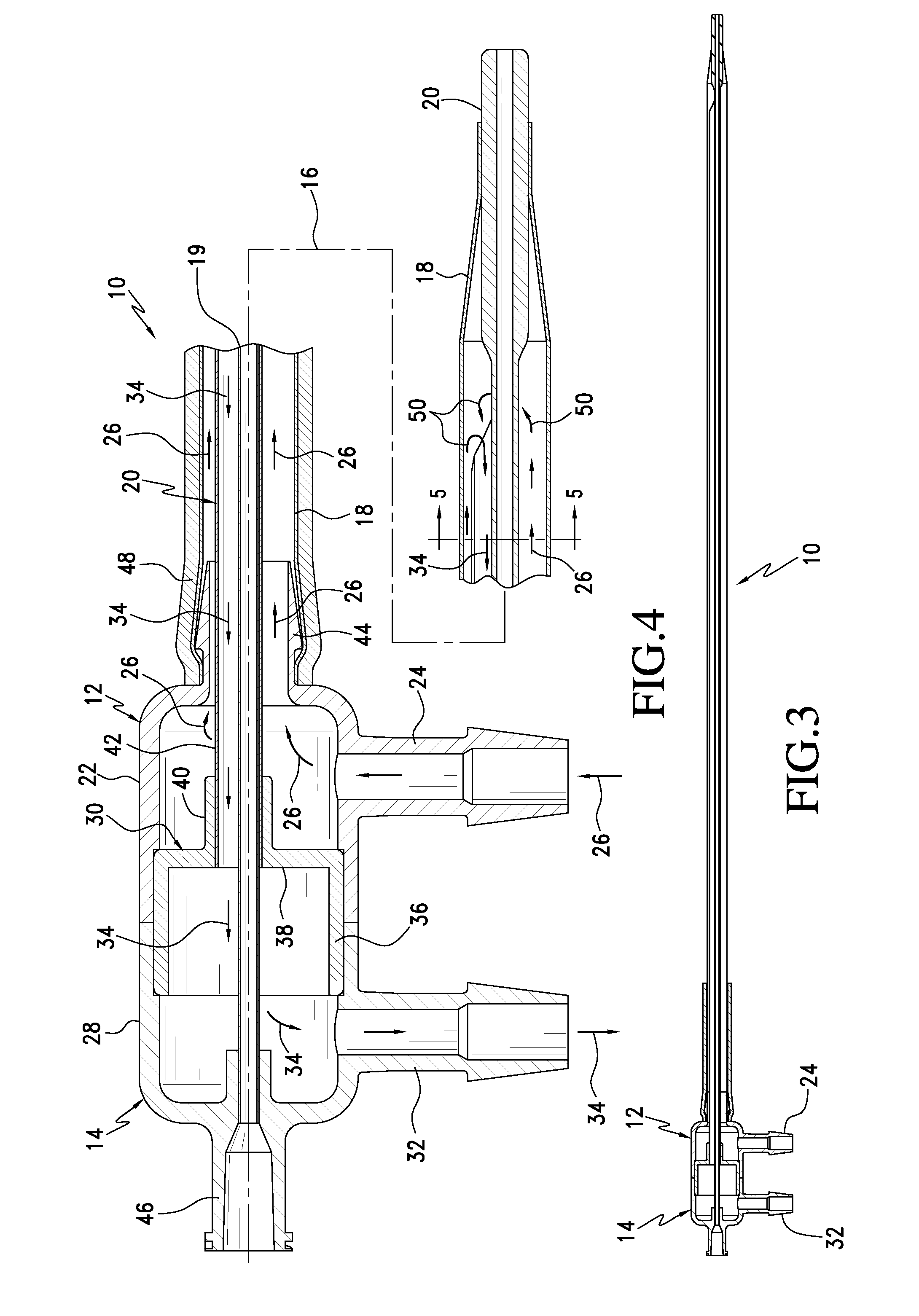 Heat exchange catheter with multi-lumen tube having a fluid return passageway