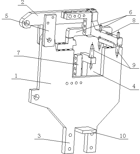 Positioning plate with three-ejector-pin positioning structure