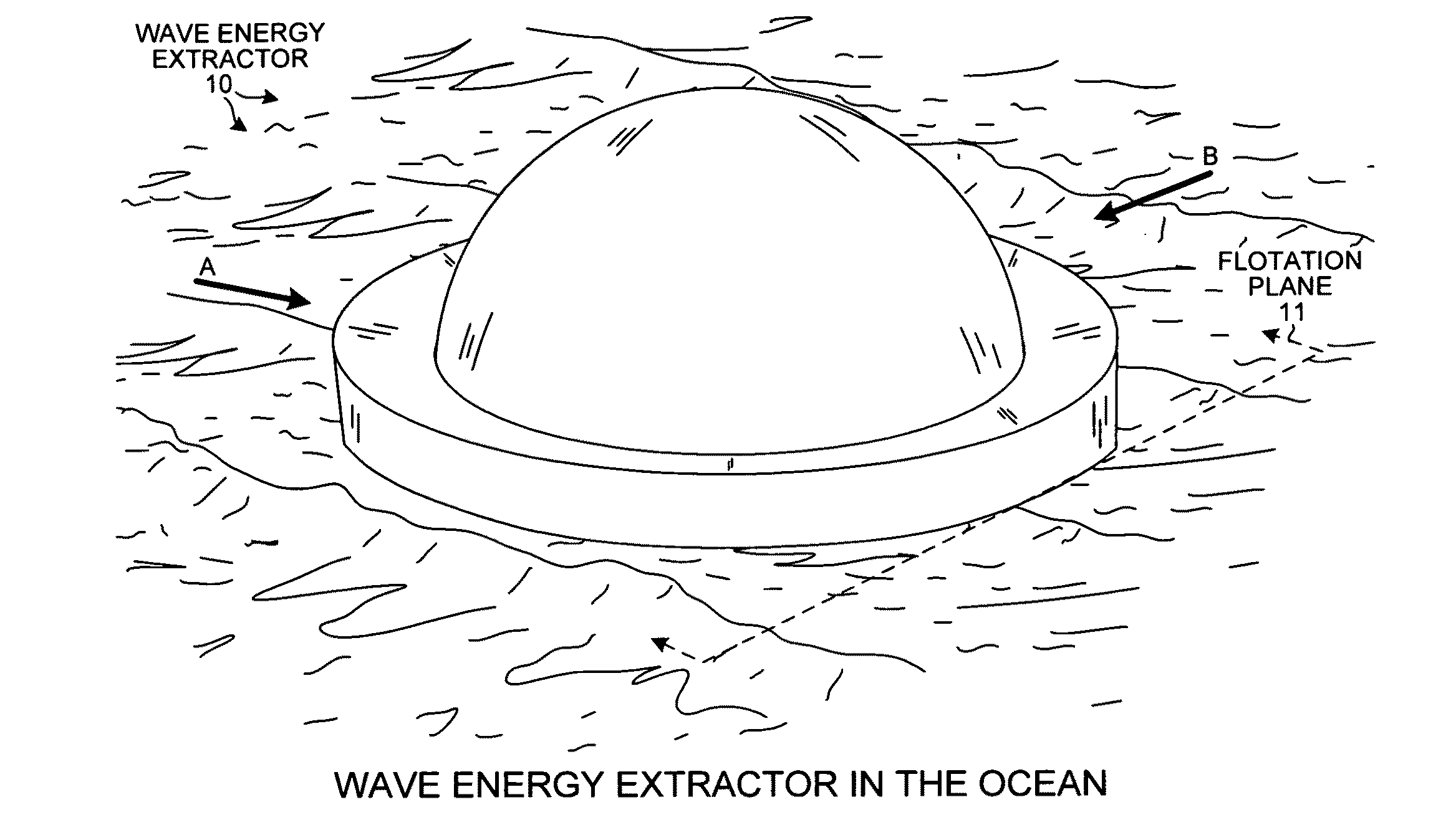 Ocean wave energy extractor