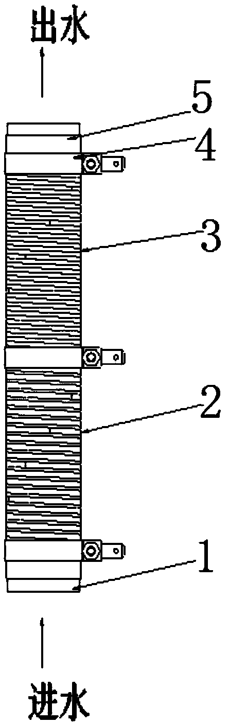 A multi-stage electric heating tube and a manufacturing method thereof