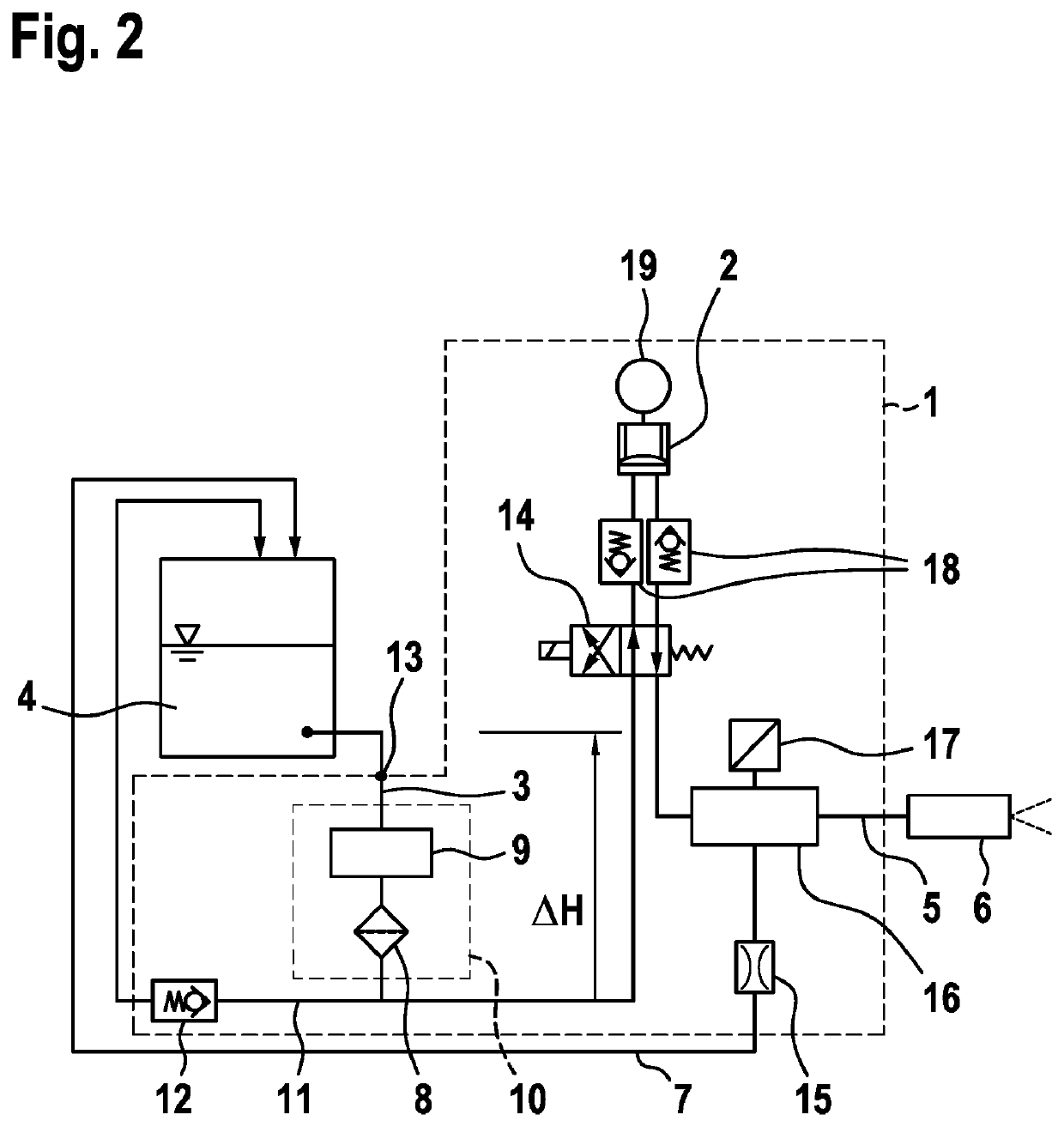 Delivery module for a metering system for metering a reducing agent into the exhaust gas section of a motor vehicle, and metering system