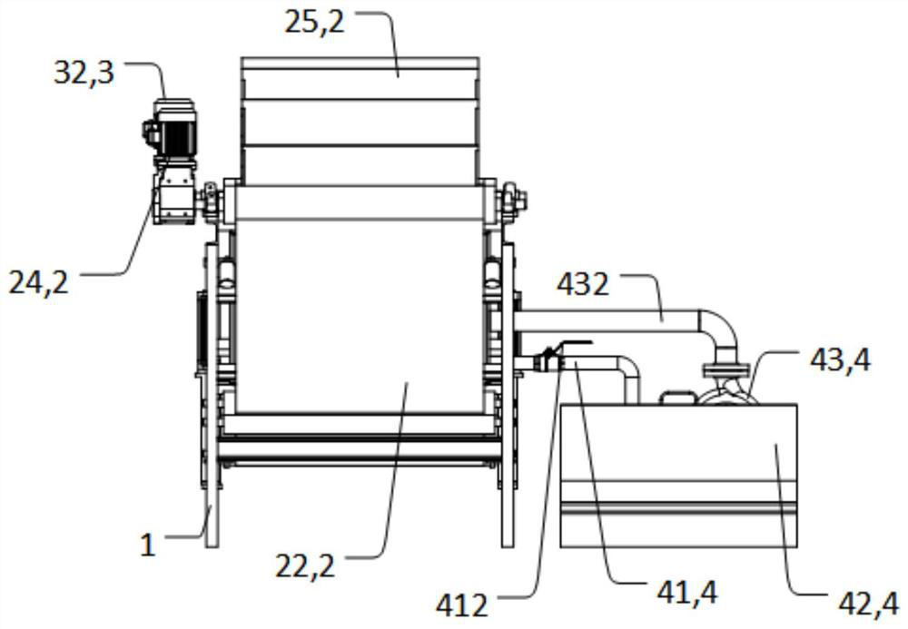 Water washing, separation and extraction equipment and extraction method of powder-containing waste silk