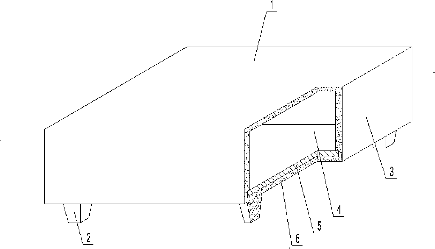 Cast-in-situ reinforced concrete or prestressed reinforced concrete hollow slab