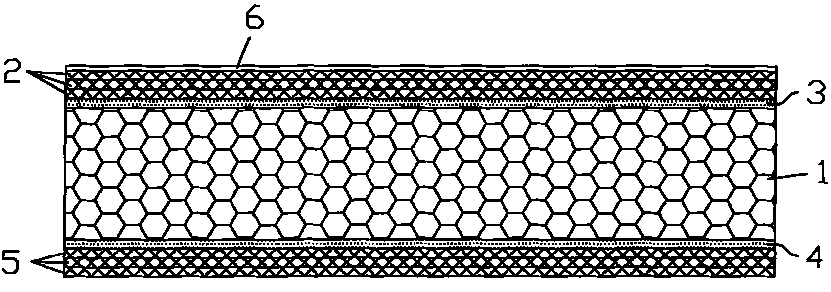 Composite fireproof honeycomb panel