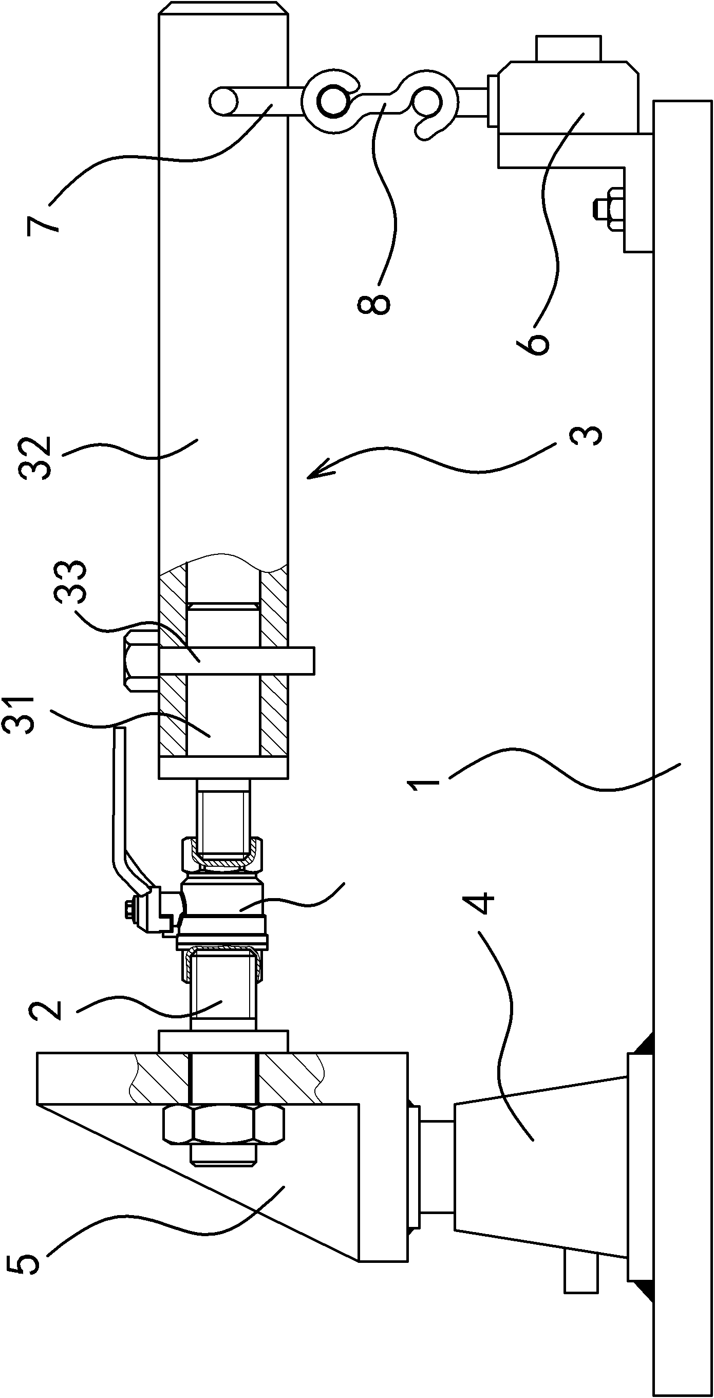 Bending resistance test device for valve