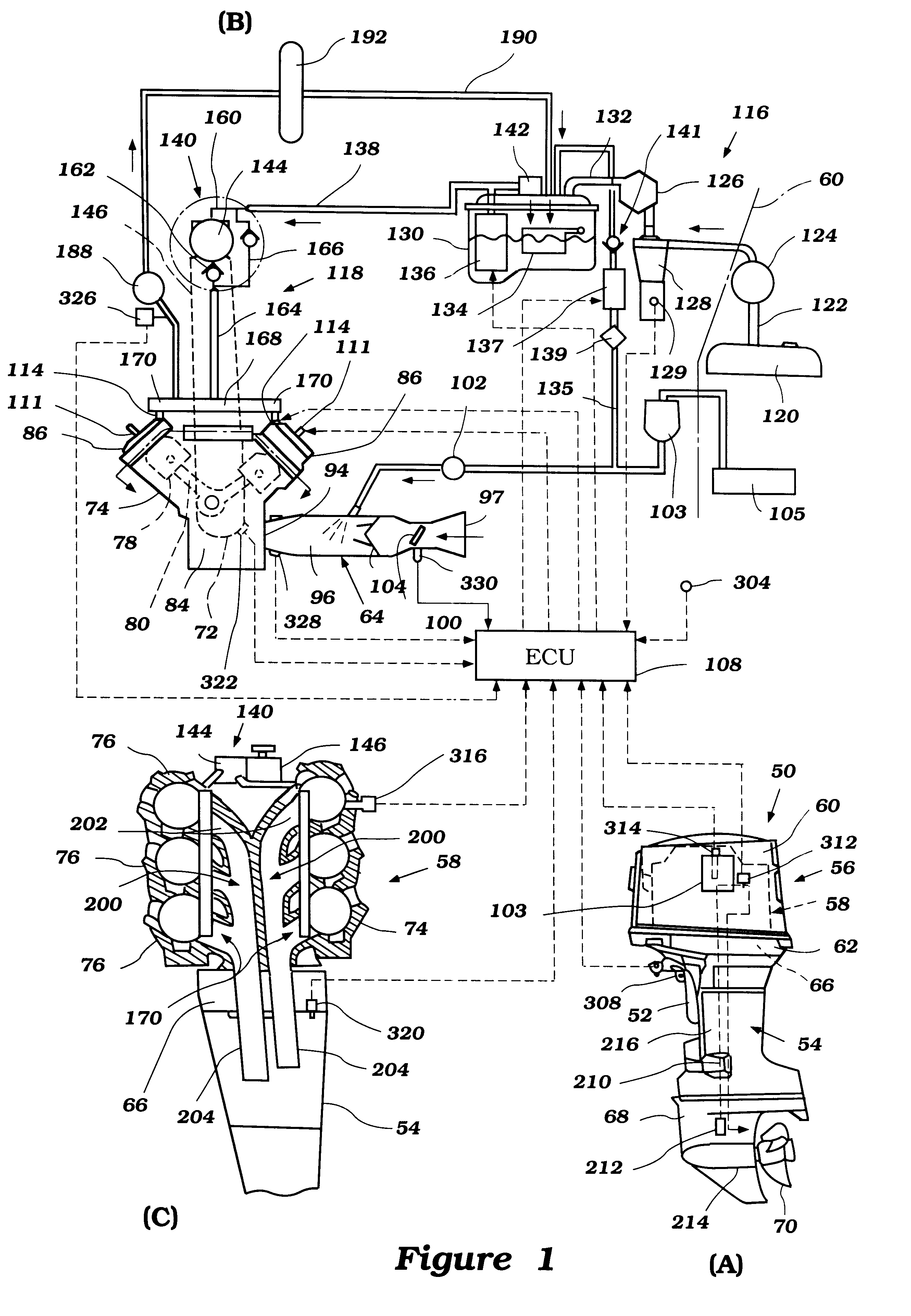 Fuel injection control system for outboard motor