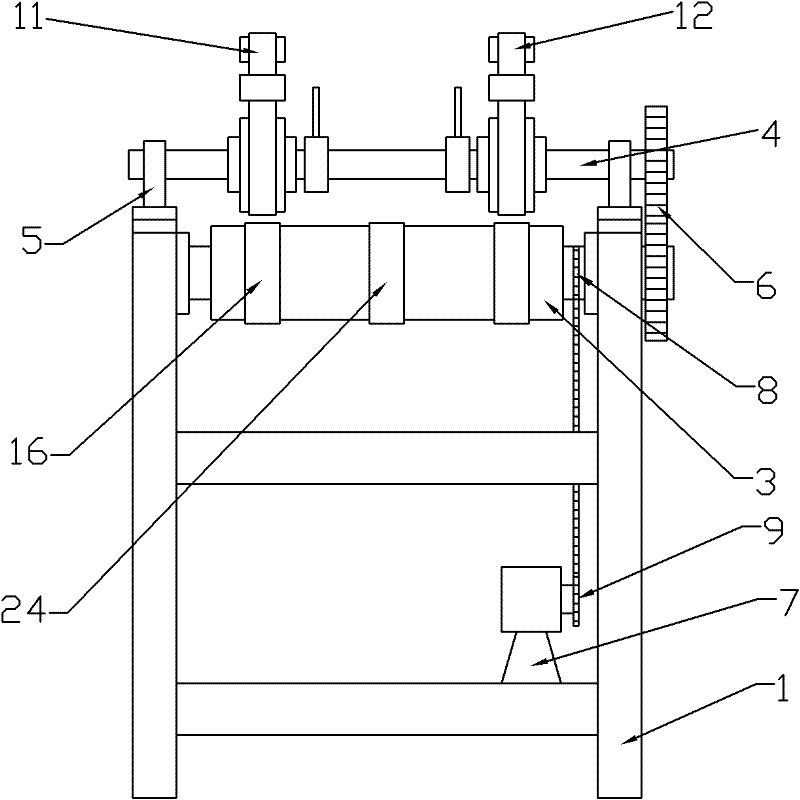 One-off forming machine for sewing-up valve sack double openings